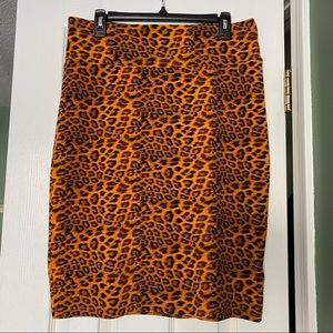 LuLaRoe Cheetah/Leopard Print Pencil Skirt